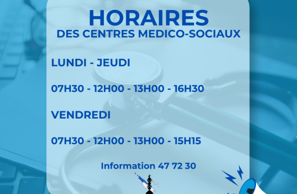 Horaires CMS province Nord août 2026