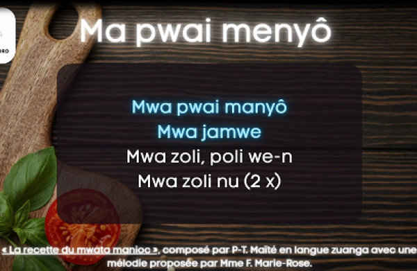 Comptine on épluche les maniocs
