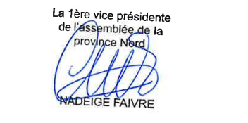 La 1ère vice présidente de l'assemblée de la province Nord