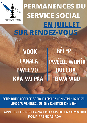 Permanences service social juillet 2022