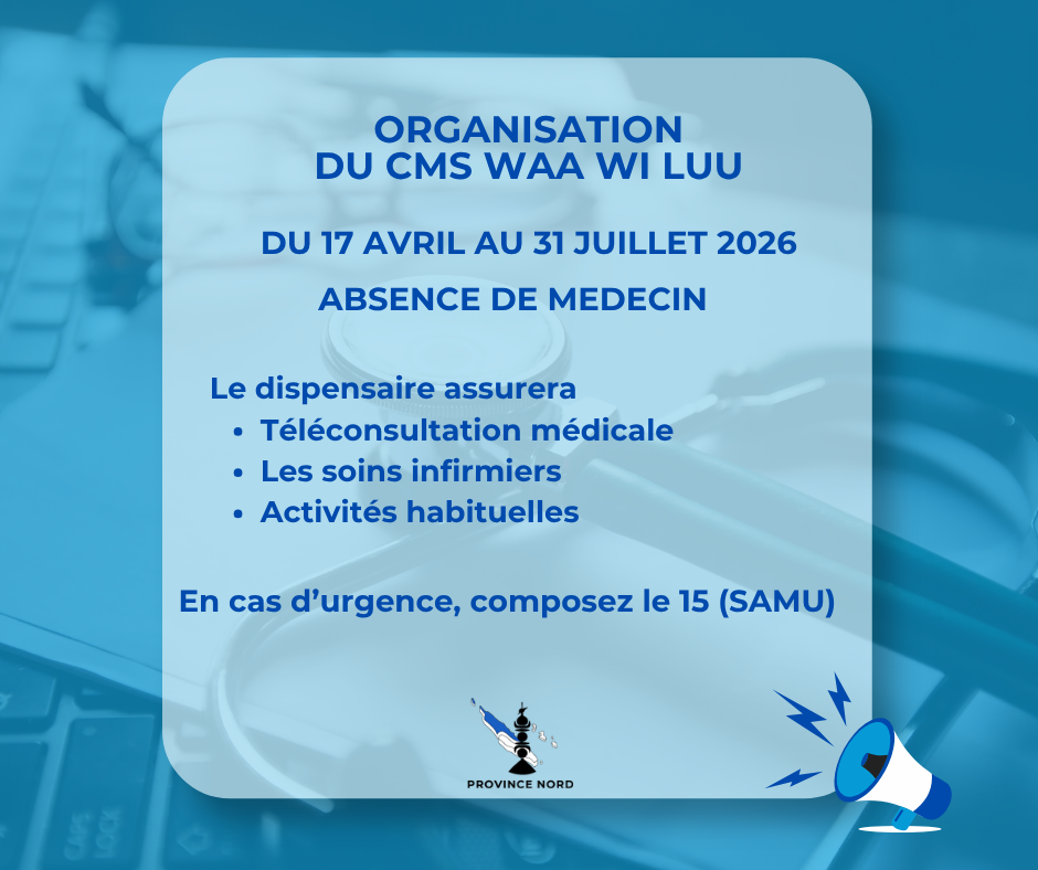 Organisation CMS Waa Wi Luu avril 2026