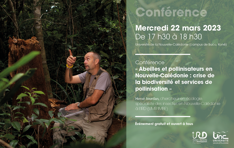 conférence abeilles et pollinisateurs en nouvelle-calédonie, le mercredi 22 mars 2023 à l'université de la Nouvelle-calédonie (campus de Baco)
