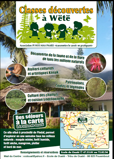 Affiche classe découverte ouaté Pouembout Province Nord