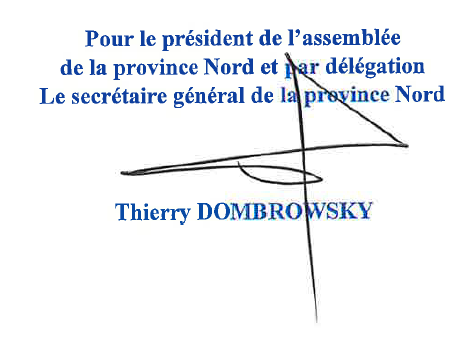 Signature Thierry Dombrowsky, secrétaire général